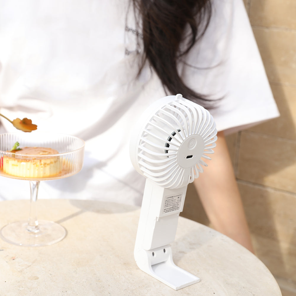 Oriday mini ruční ventilátor|Skládací přenosný ventilátor na USB nabíjení・Tichý s dlouhou výdrží・Vhodný pro studenty ve třídě / kanceláři / koleji
