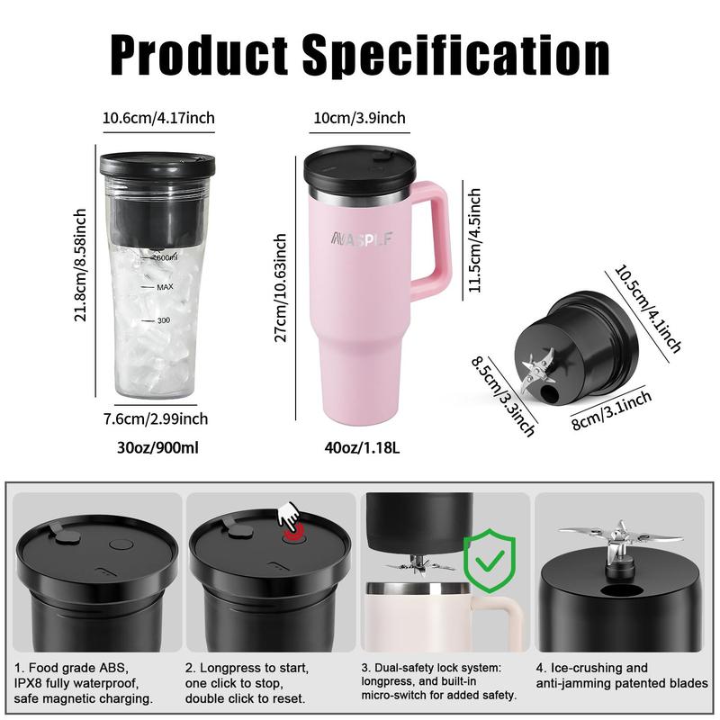 Taza de jugo oriday de gran capacidad, puede triturar hielo, licuadora eléctrica portátil multifuncional, taza Dondong, jugo fresco sin cables para llevar, uso en exteriores y en casa, buen producto oriental