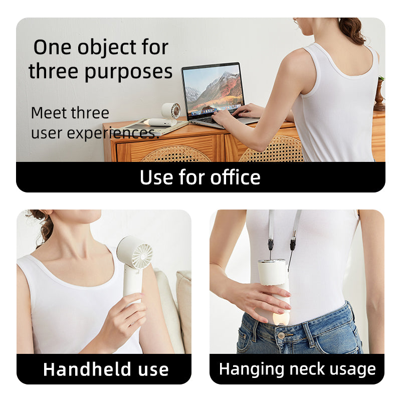 Oriday 冷却ハンドヘルドファン、大風力ターボミニ、持続可能なバッテリー、折りたたみ式USBポータブル、静音
