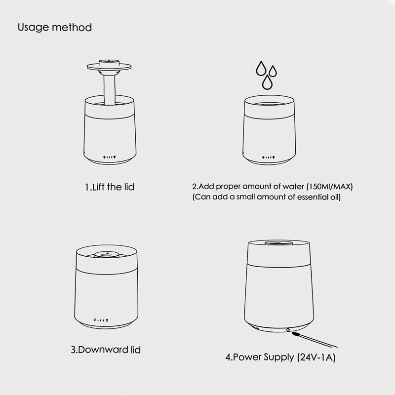 Oriday 3L大容量靜音加濕器|大噴霧設計・臥室/空調房/桌面適用・高顏值家用加濕神器