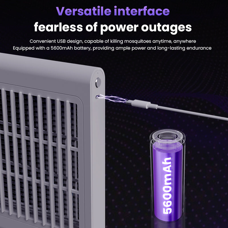 oriday 2024新モデルの蚊取りランプ、充電式、5600mAhの大容量バッテリー、壁掛けまたはスタンド式LEDナイトライト、紫外線電撃で蚊を引き寄せる光液、屋内外、庭、寮、家庭用、商業用店舗に適用。