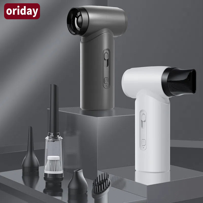 Nuevo modelo 2025: ventilador turbo de alta velocidad con carga USB, secador de pelo mini portátil, inflador, aspiradora y soplador de fuego, ideal para el hogar, camping y viajes. De Oriental Prime.