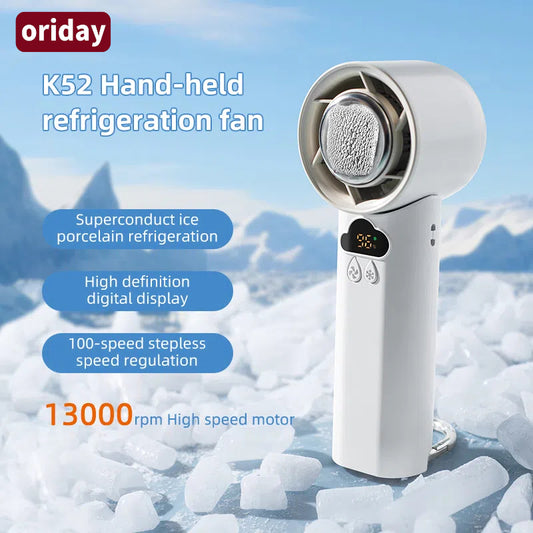 Ventilator portabil de mână Oriday cu funcție de răcire, reîncărcabil, dispozitiv personal de răcire, mini, silențios și puternic, ideal pentru birou, birou, studenți, cămine și uz casnic – Dongfang Liangpin