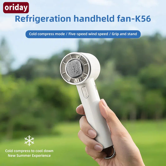 Oriday 冷却機能付きハンディミニファン、半導体静音設計、充電式・携帯便利な新型モデル、学生・寮・オフィス・デスクに最適 – 東方良品