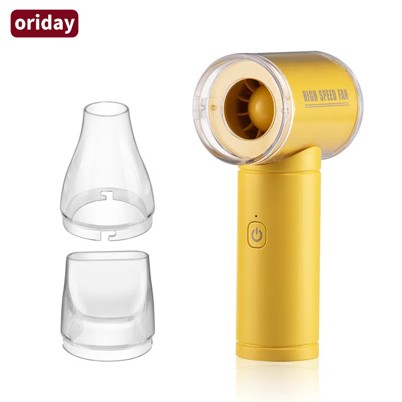 Oriday mini ventilateur portatif silencieux portable rechargeable refroidissement artefact turbine haute vitesse puissant moteur sans balais souffleuse à neige bureau à domicile bureau étudiant dortoir extérieur portable bons produits orientaux
