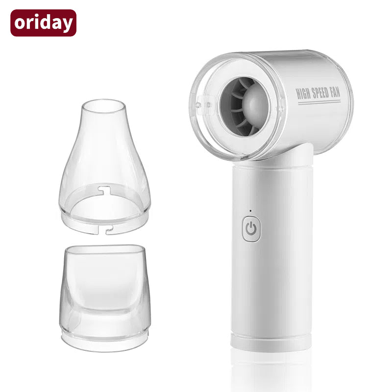 Oriday mini ventilateur portatif silencieux portable rechargeable refroidissement artefact turbine haute vitesse puissant moteur sans balais souffleuse à neige bureau à domicile bureau étudiant dortoir extérieur portable bons produits orientaux