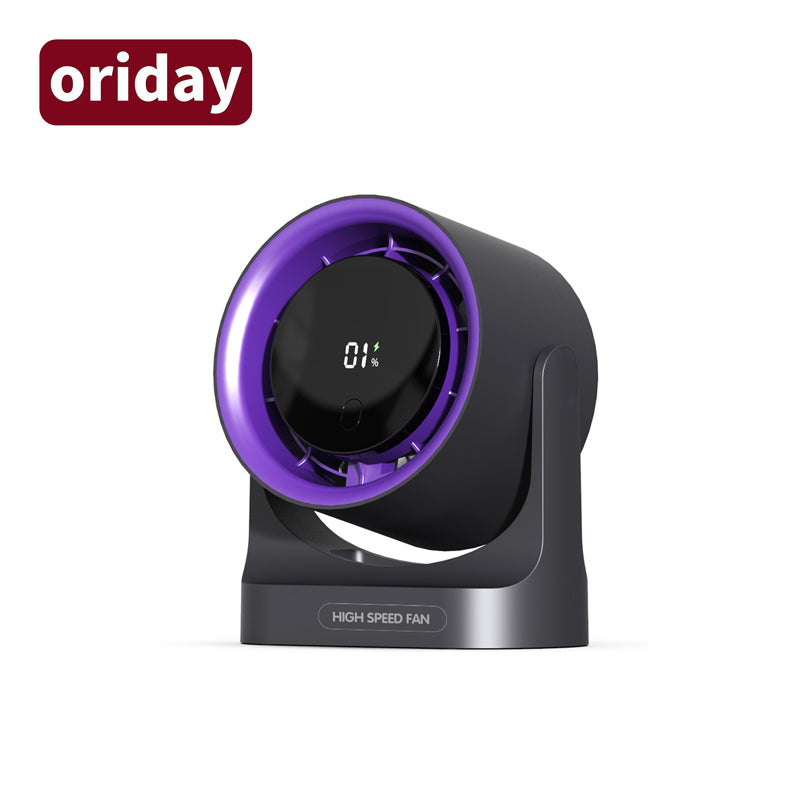 Kipas Meja Oriday dengan Paparan Digital, Sirkulasi Pantas, Hayat Bateri Tahan Lama, Boleh Dipasang di Dinding Tanpa Menebuk Lubang, Kawalan Jauh, Pemasa dan Fungsi Penyejukan. Sesuai untuk pejabat, meja, asrama, dapur, produk Timur.