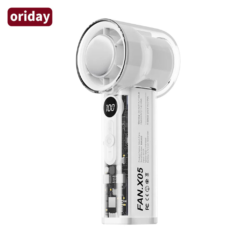 Oriday 고속 휴대용 쿨링 미니 손선풍기, 조용하고 USB 충전식, 디지털 디스플레이, 가정, 침실, 사무실, 책상, 야외 캠핑에 적합, 동방양품 제품