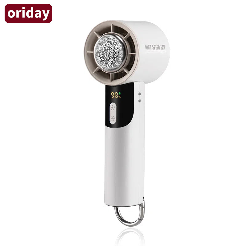 Ventilateur de refroidissement portatif Oriday à semi-conducteurs, format compact, 100 niveaux de puissance, flux d'air puissant, rechargeable par USB, autonomie ultra longue, refroidissement ultra rapide. Parfait pour la maison, les étudiants