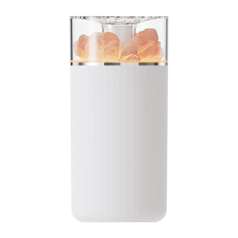 oriday 3-in-1 加湿器・アロマディフューザー・雰囲気ライト | 400ml大容量タンク | ヒマラヤ天然クリスタルソルトで安眠&マイナスイオン放出 | ワイヤレス1200mAh 軽量静音 | 45ml/h 連続/間欠ミスト | ピンク&ホワイトの家庭用ギフトに最適