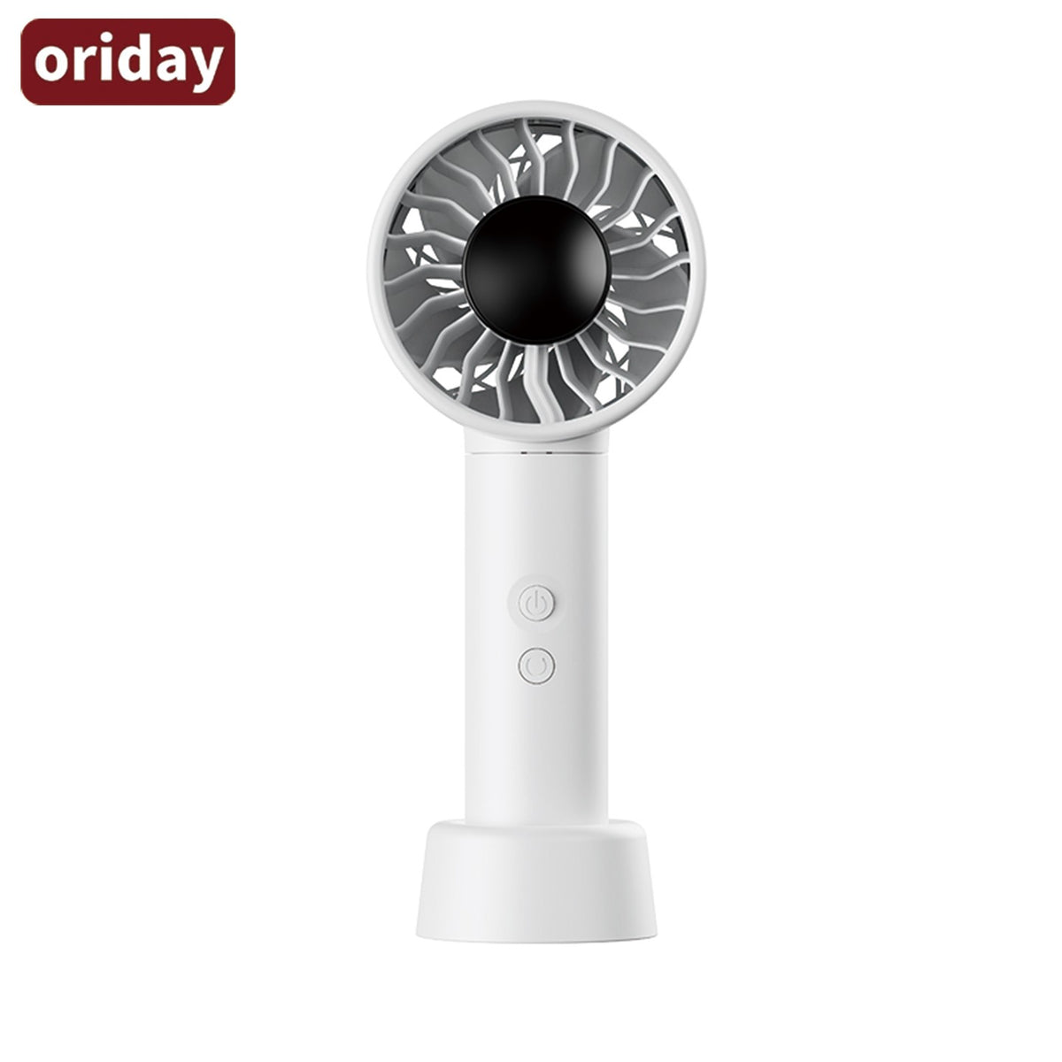 مروحة محمولة صغيرة oriday|زاوية دوران واسعة 88° + تدفق هواء توربيني قوي|100 مستوى سرعة بدون تدرج|بطارية 4500mAh بشحن سريع|استخدام يدوي/مكتبي|هادئة وآمنة