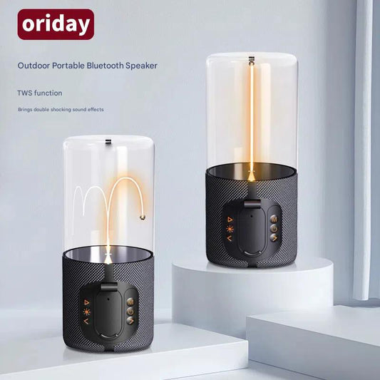 Oriday磁気浮遊Bluetoothスピーカー付き雰囲気ランプ – 音楽テーブルランプ、屋外スピーカー、デスクトップ装飾、誕生日プレゼント、高品質な東洋製品