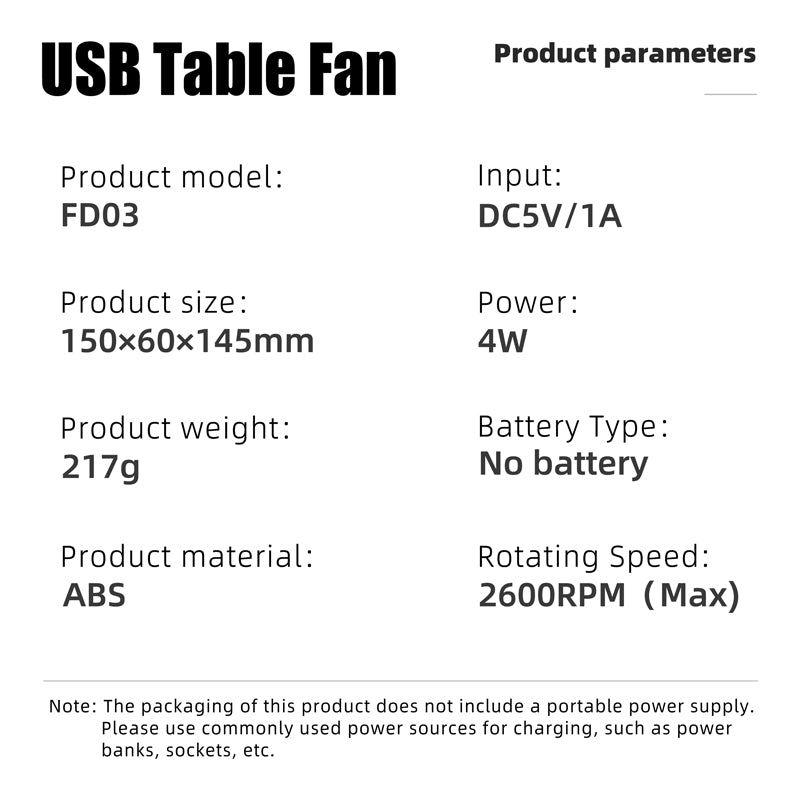 oriday small desktop fan silent strong wind office refrigeration shaking head desktop student plug-in portable