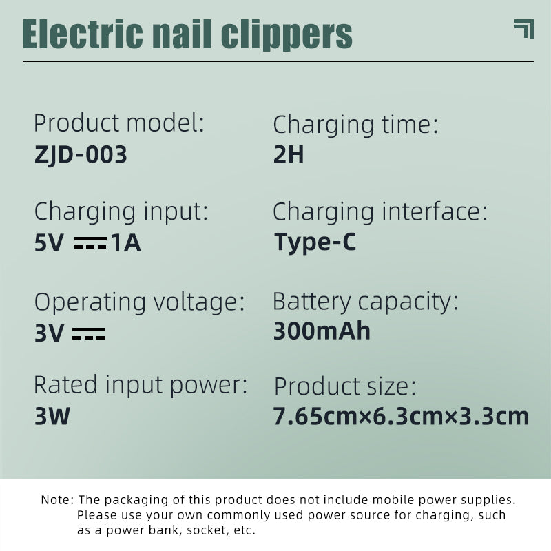 Oriday elektrischer Nagelknipser, vollautomatischer wiederaufladbarer Baby-Erwachsenenschärfer, All-in-One-Hand- und Fuß-Nagelpolierer