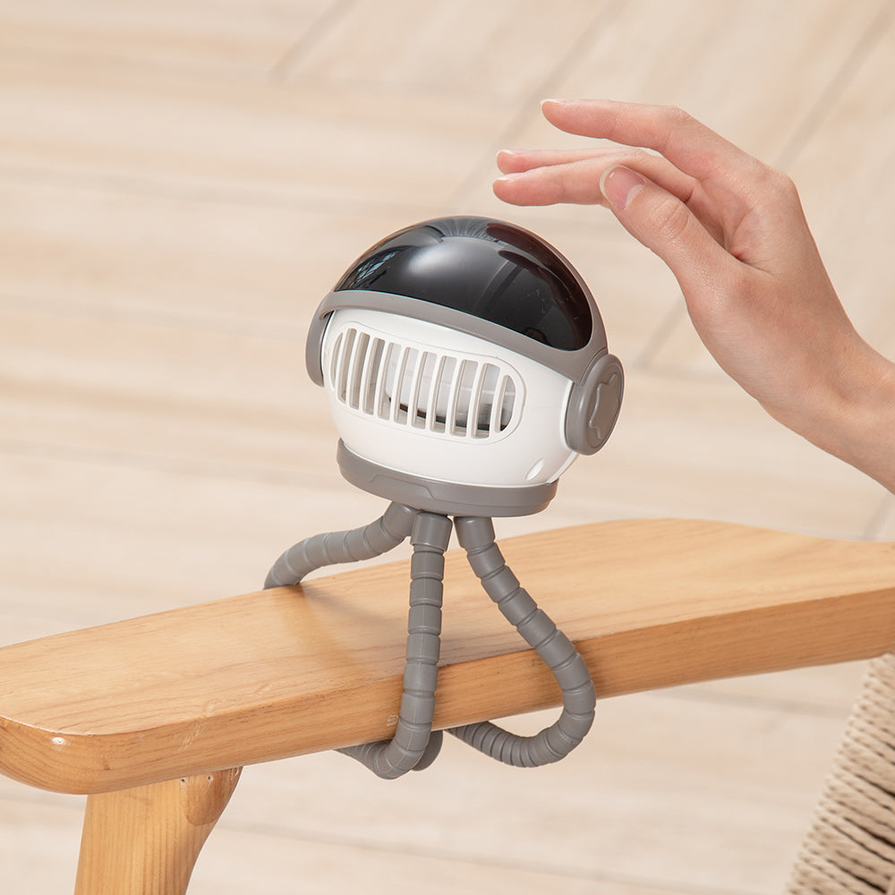 Ventilateur de bureau sans lame silencieux à tête oscillante en forme de pieuvre USB d'Oriday