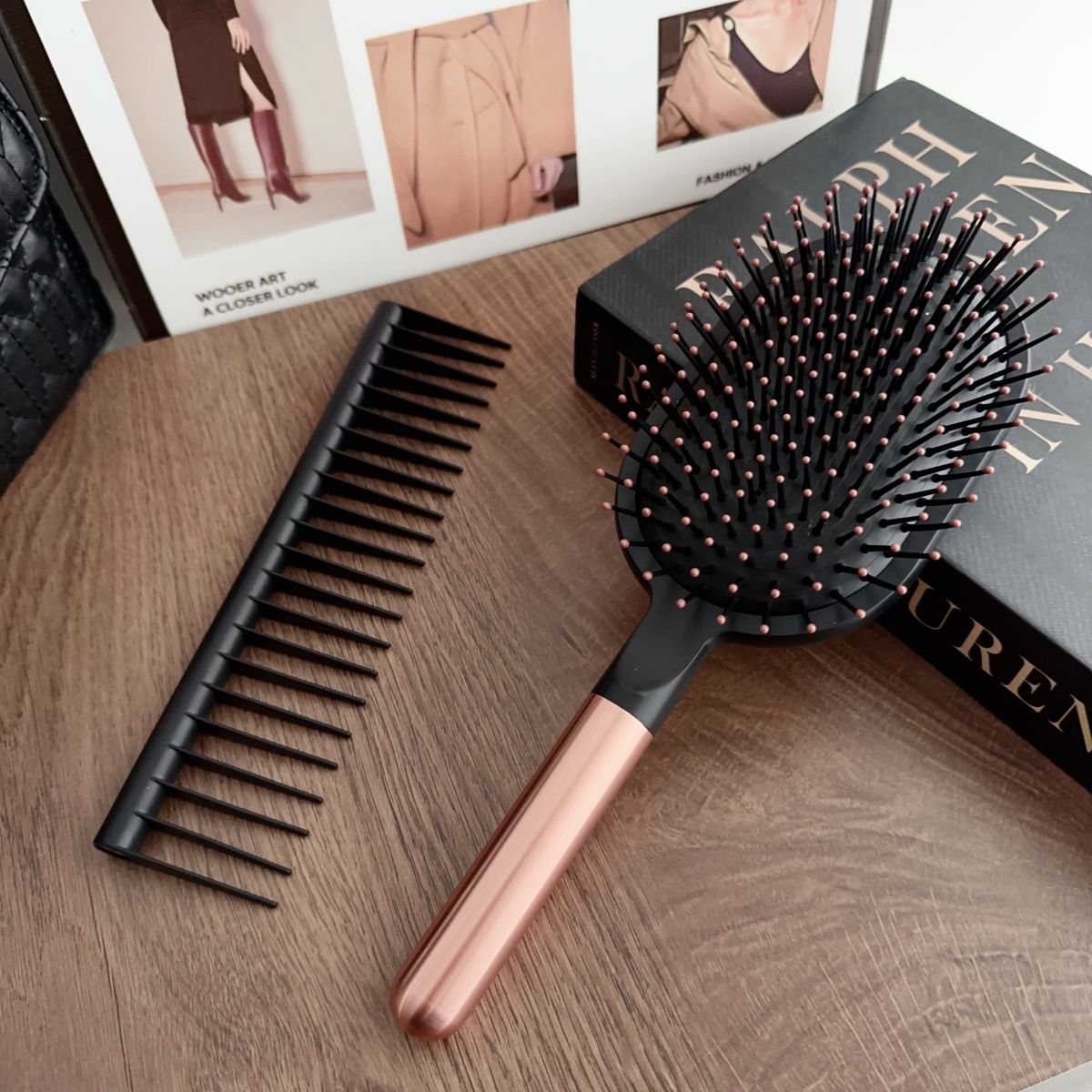 【Mismo estilo que Dyson】Set de regalo con cepillo de masaje con cojín de aire｜Peinado + cuidado del cabello 2 en 1｜Disponible en stock｜Regalo de cumpleaños / Kit esencial para el cuidado diario del cabello