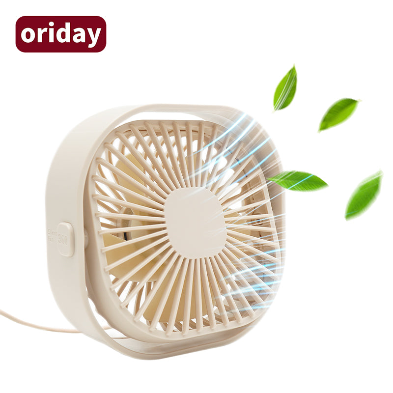 Ventilateur de bureau USB compact avec grande puissance de refroidissement, silencieux, portable, pour une utilisation à domicile, en bureau ou en dortoir
