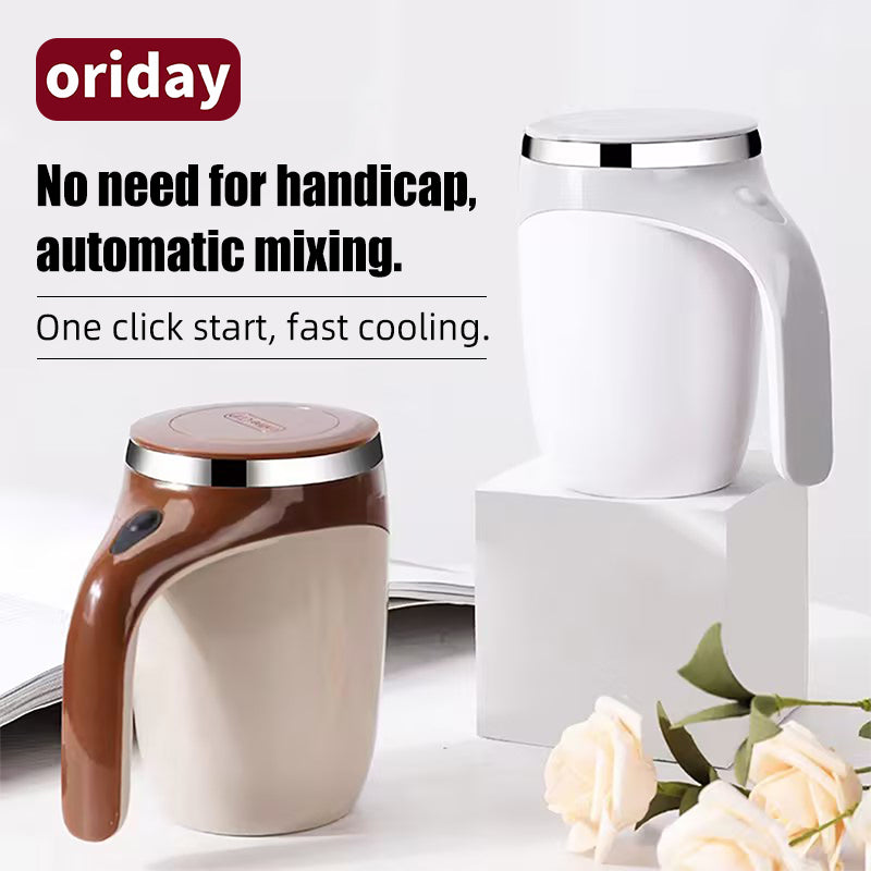 Nový automatický míchací hrnek Oriday | Nerezový šejkr 304 na baterie | Hrnek na kávu nebo mléko do kanceláře | Dárek k narozeninám nebo ke dni rodičů