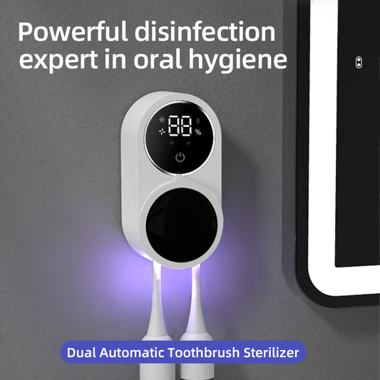 oriday toothbrush sterilizer rack with drying and sterilization portable wall hanging small ultraviolet punch-free household