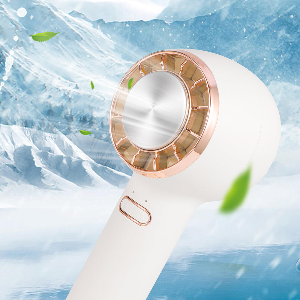 oriday genuine handheld fan usb cold compress ice cooling strong wind charging silent mini leafless outdoor long-lasting battery internet celebrity