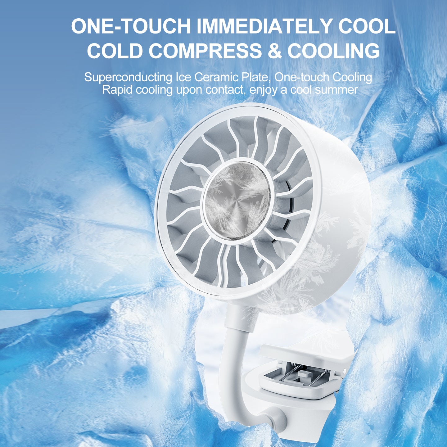 oriday【Hit roku 2026】360° magnetický chladicí ventilátor na krk｜Supervodivá ledová keramika pro rychlé ochlazení｜3 úrovně silného proudění｜Rychlé nabíjení Type-C｜Přenosný tichý ventilátor｜Ideální na cestování, dojíždění i kancelář