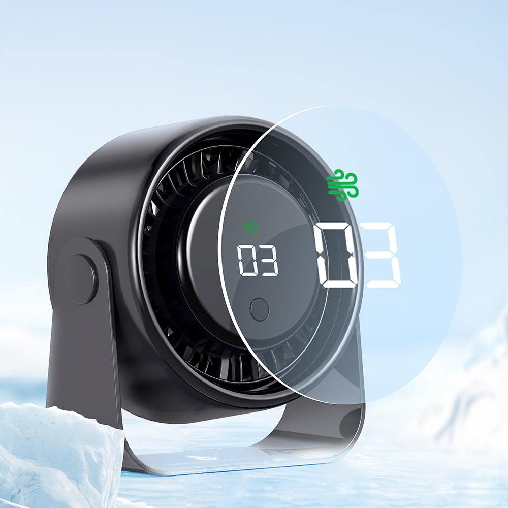 Oriday【ไอเทมคลายร้อนหน้าร้อน】พัดลมติดผนังและตั้งโต๊ะ 2-in-1 | แบตเตอรี่ชาร์จได้ 3000mAh ใช้งานยาวนาน | มอเตอร์ไร้แปรง เงียบ + หน้าจอ LED ดิจิทัล | เหมาะสำหรับแคมป์ปิ้ง/สำนักงาน | มีสีแอปริคอต/ดำ
