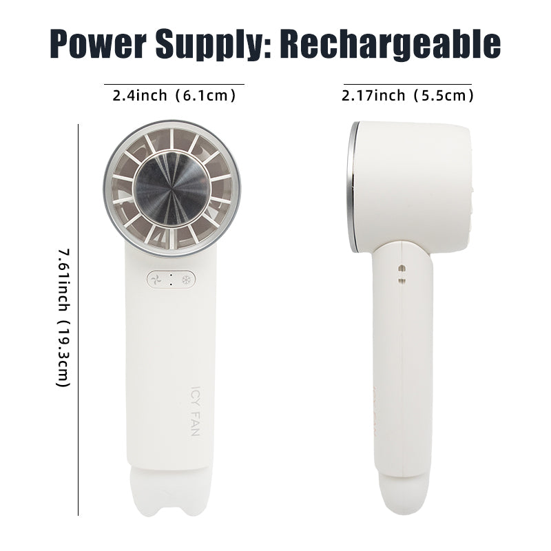 oriday cold compress handheld fan large wind turbine mini long lasting folding usb portable silent