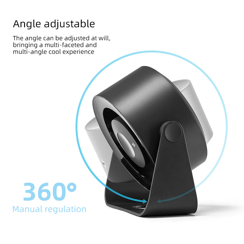 Oriday 2-in-1 Desk and Wall Fan, large capacity battery for long-lasting power, 5-speed quiet and strong wind, 3 adjustable light modes, adjustable angles and automatic oscillation, counterclockwise rotating fan cover for easy cleaning