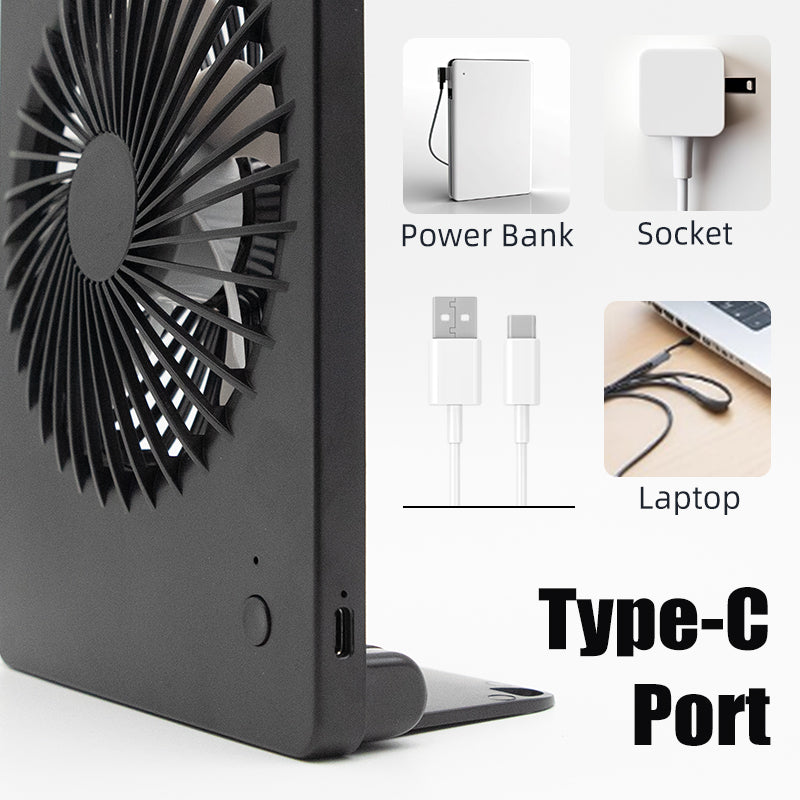 oriday square desktop fan silent strong wind office refrigeration charging cute long strip can shake his head folding portable boys and girls universal