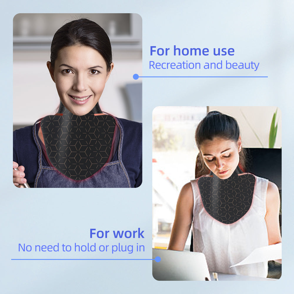 oridayLED頸部嫩膚儀｜4波段光療抗老｜紅光緊緻·黃光亮肌·藍光舒敏·紅外線深層修護｜醫療級矽膠貼合