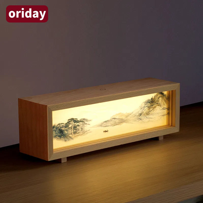 Oriday 木質燈光畫拍拍燈｜氛圍夜燈擺設｜創意禮物推介