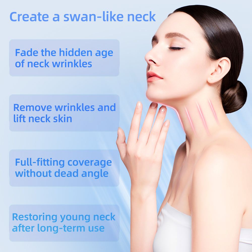 oridayLED頸部嫩膚儀｜4波段光療抗老｜紅光緊緻·黃光亮肌·藍光舒敏·紅外線深層修護｜醫療級矽膠貼合