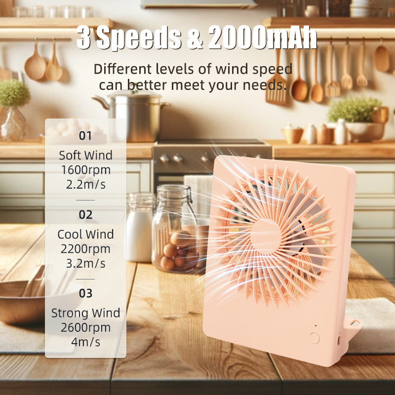 oriday square desktop fan silent strong wind office refrigeration charging cute long strip can shake his head folding portable boys and girls universal