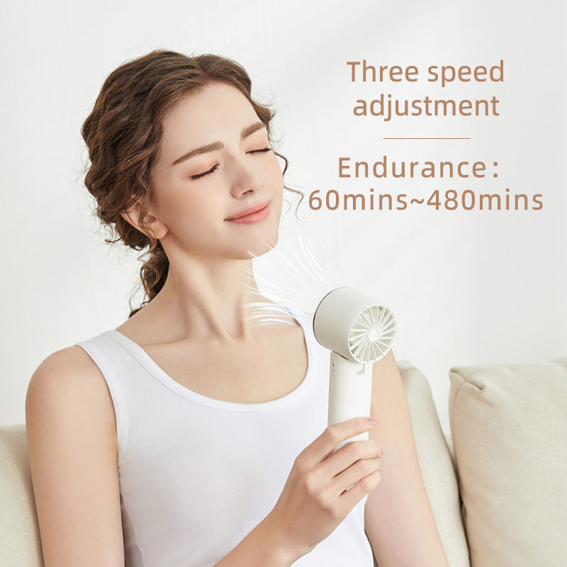 oriday cold compress handheld fan large wind turbine mini long lasting folding usb portable silent