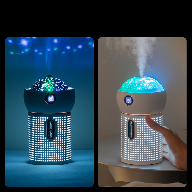 Humidificador de proyección de niebla Oriday 2023 con luz nocturna, regalo de ambiente para uso doméstico y carga USB para automóviles