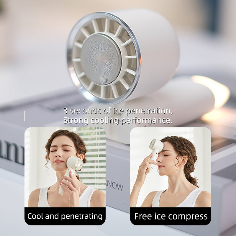 oriday cold compress handheld fan large wind turbine mini long lasting folding usb portable silent