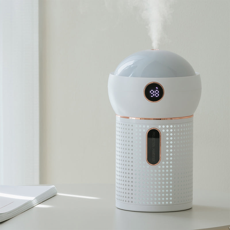 Umidificatore proiettore di nebbia Oriday 2023 con luce notturna, regalo atmosferico per uso domestico e ricarica USB per auto