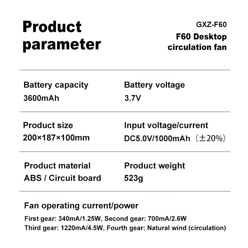 Oriday桌麵小風扇循環扇免打孔壁掛usb充電辦公室學生宿捨大風力東方良品