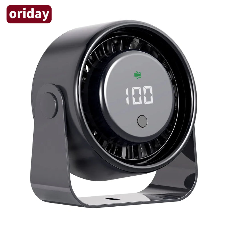 Oriday【ไอเทมคลายร้อนหน้าร้อน】พัดลมติดผนังและตั้งโต๊ะ 2-in-1 | แบตเตอรี่ชาร์จได้ 3000mAh ใช้งานยาวนาน | มอเตอร์ไร้แปรง เงียบ + หน้าจอ LED ดิจิทัล | เหมาะสำหรับแคมป์ปิ้ง/สำนักงาน | มีสีแอปริคอต/ดำ
