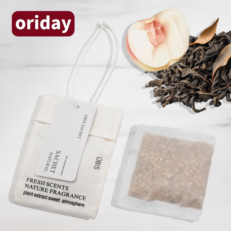 Oriday kantong pengharum, aroma tahan lama, untuk ditempatkan di kamar tidur, lemari pakaian, koper, kantong aroma, penghilang bau, aksesori gantung mobil, 6 pilihan aroma, dikemas secara terpisah, produk Timur