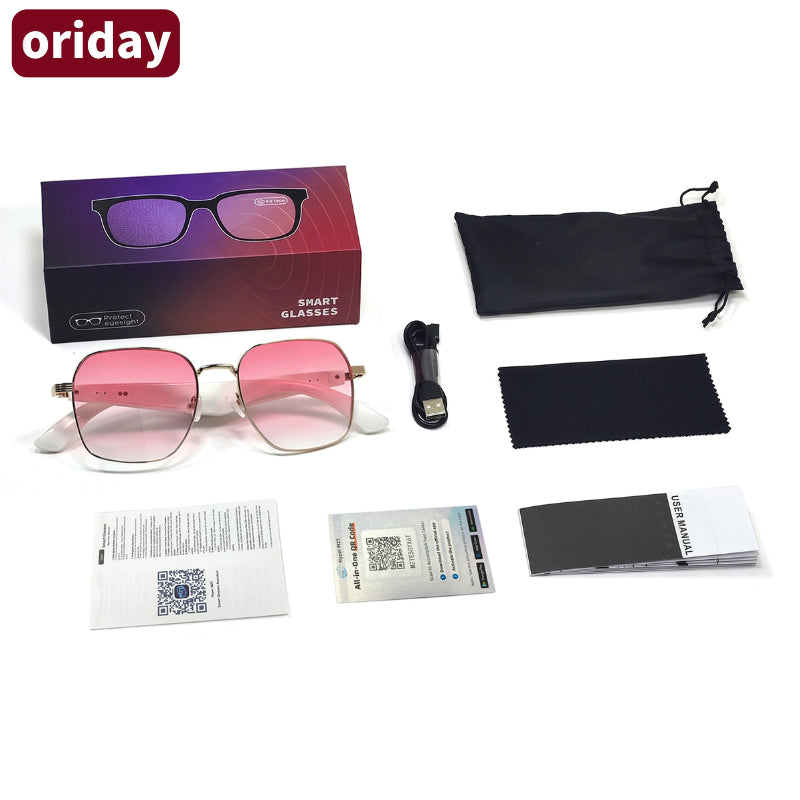 Oriday 香港熱賣AI翻譯眼鏡｜藍牙耳機一體 遙控拍照｜商務出行/旅遊駕駛首選GY200
