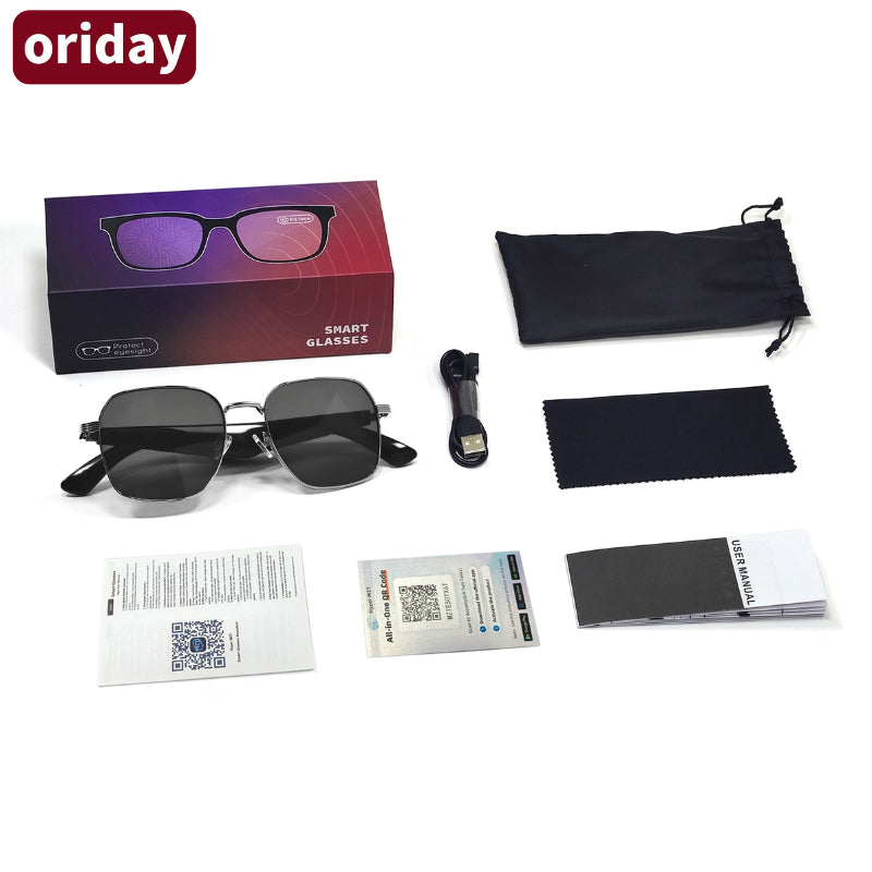 Oriday 香港熱賣AI翻譯眼鏡｜藍牙耳機一體 遙控拍照｜商務出行/旅遊駕駛首選GY200