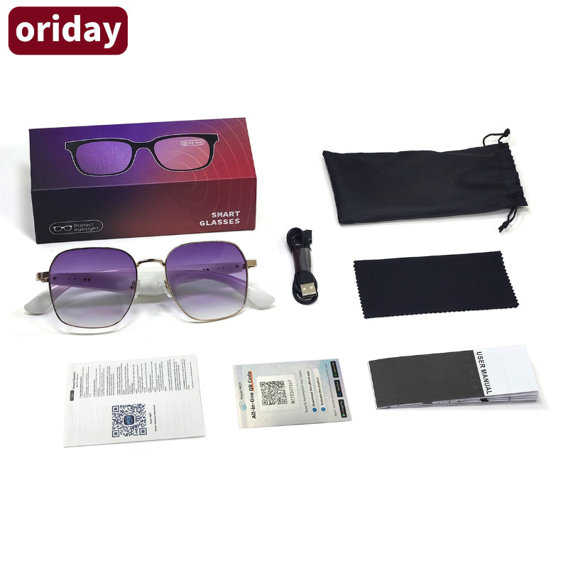 Oriday 香港熱賣AI翻譯眼鏡｜藍牙耳機一體 遙控拍照｜商務出行/旅遊駕駛首選GY200