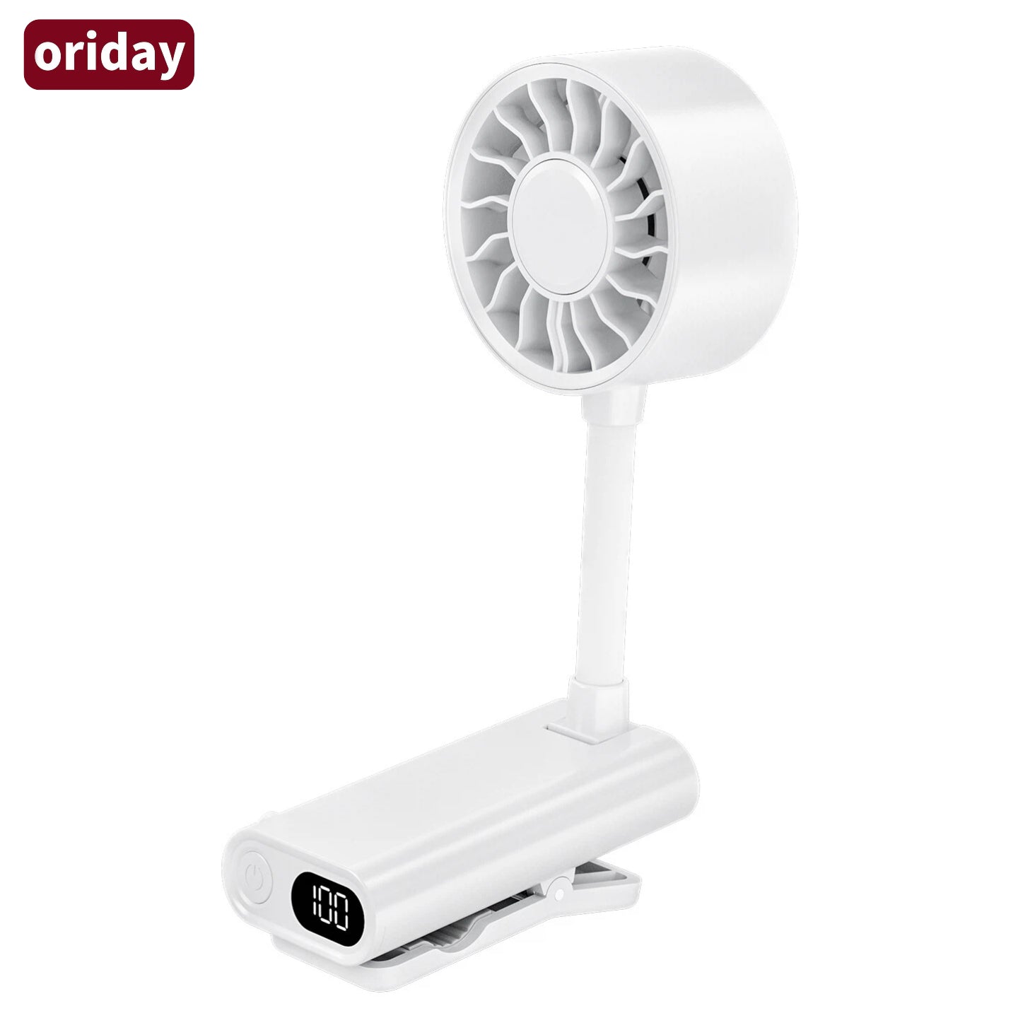 oriday【多功能迷你風扇】可夾/手持/桌面 360° 靈活調節｜靜音大風量｜1200mAh 長續航｜Type-C 便攜小巧高顏值｜辦公/戶外/通勤/學習必備