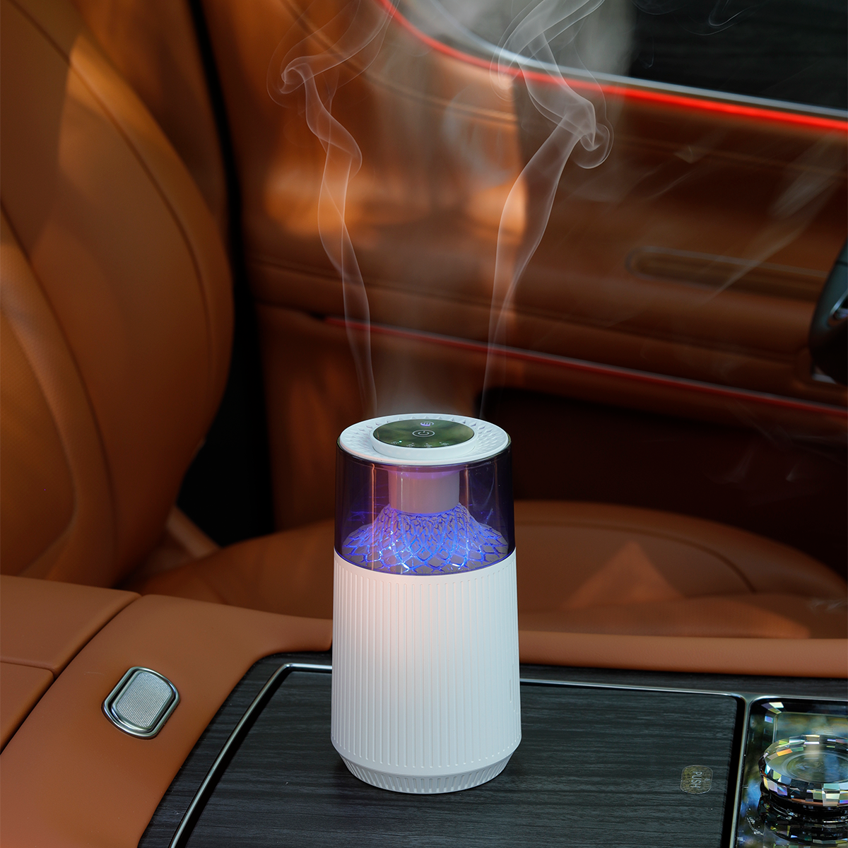 Oriday智能感應車載香薰機 Type-c 充電多場景適用 氛圍燈高級香調 杯托車內飾品